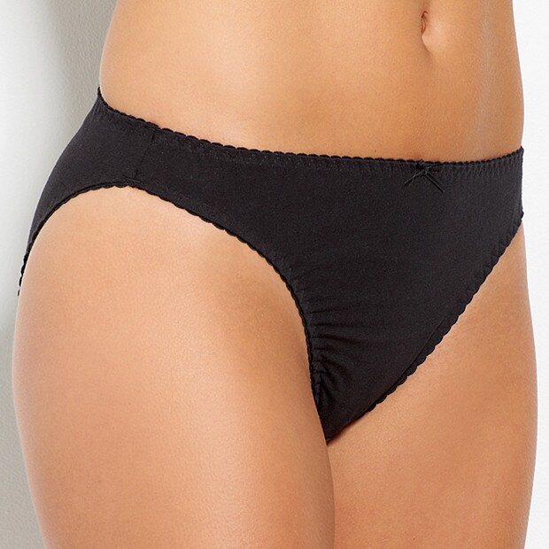 essentials Cotton Bikini Briefs - Black essentials Cotton Bikini Briefs - Black
