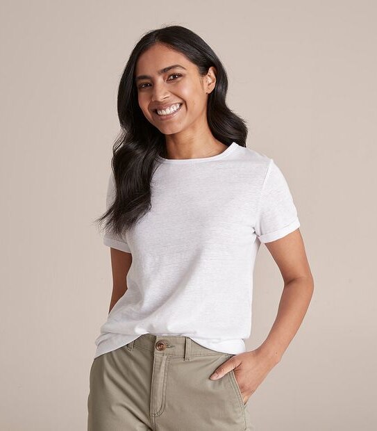 Linen Blend Crew T-Shirt - Dannii Minogue Petites