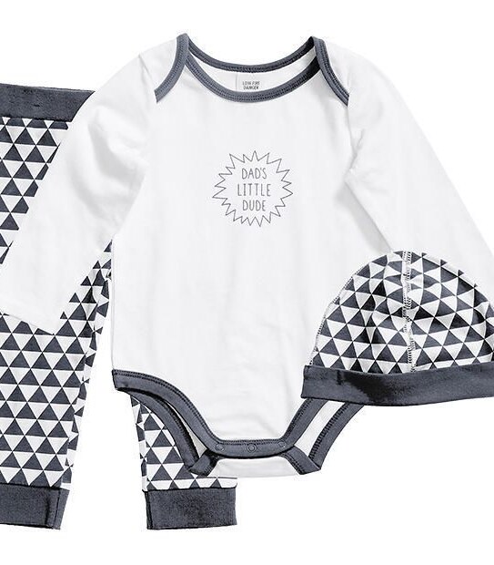 Baby 3 Piece Hat Bodysuit & Pants Set
