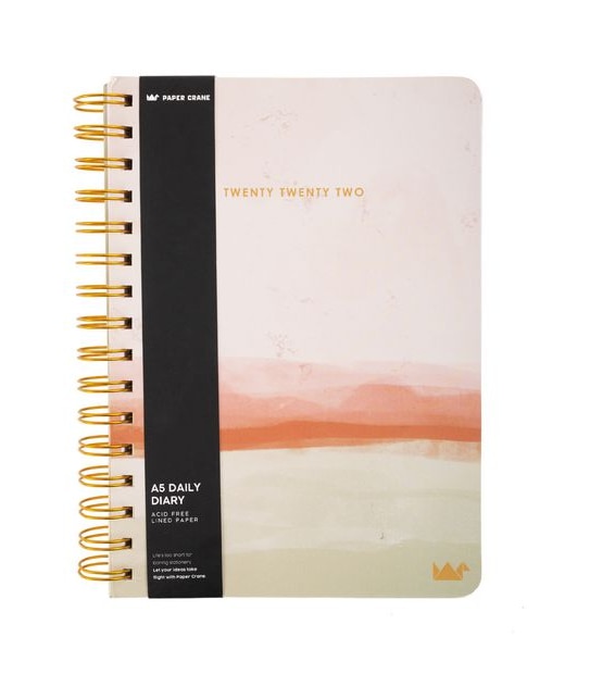 Paper Crane Watercolour Wiro Diary - Day to Page