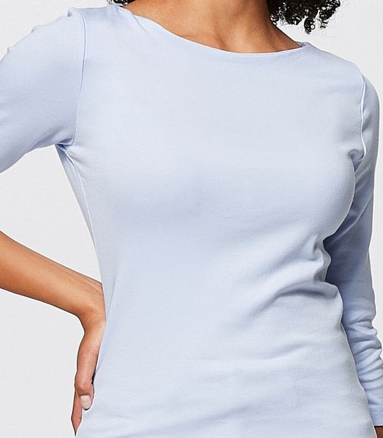 Isabel Boatneck T-Shirt - Sky Blue