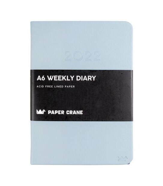 Paper Crane 2022 A6 Diary - Week to View, Grey