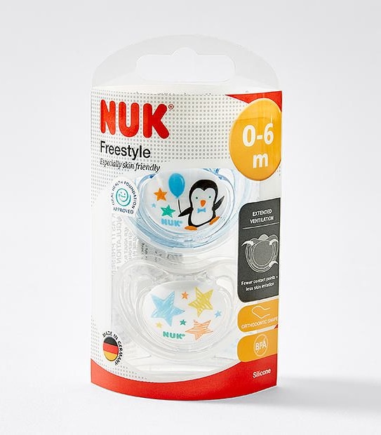NUK Freestyle Soother 0-6mths - Assorted