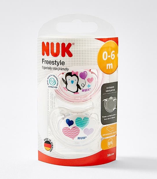 NUK Freestyle Soother 0-6mths - Assorted