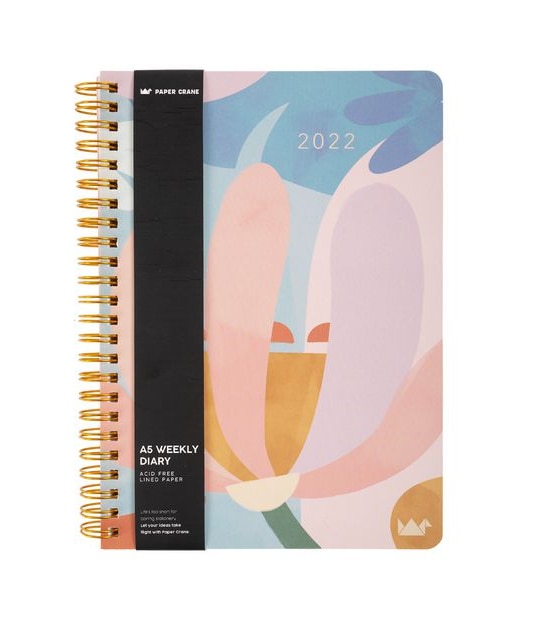 Paper Crane 2022 A5 Wiro Diary -  Week to View