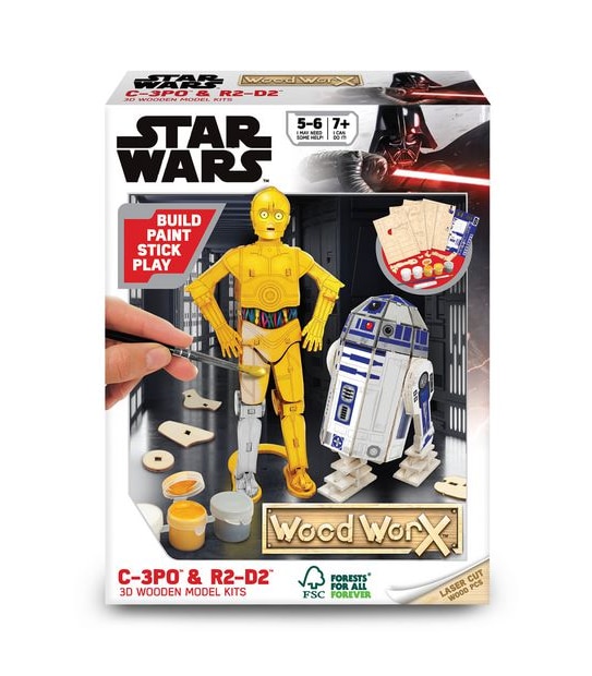 Wood WorX Star Wars - C-3PO & R2-D2 (Twin Pack)