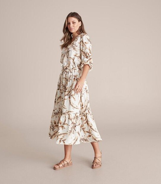 Preview European Linen Tiered Skirt 4 of 6