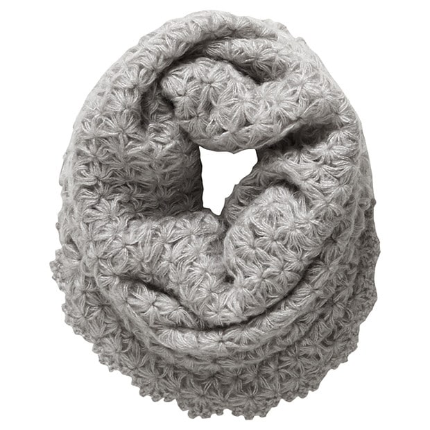 Suzanne Bettley Knitted Circular Scarf- Grey Suzanne Bettley Knitted Circular Scarf- Grey