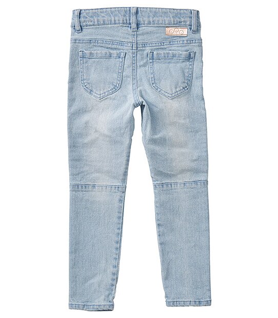 Mid Wash Denim Biker Jeans 2 of 3