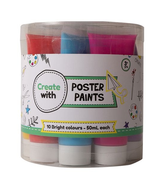 10 Pack Poster Paints