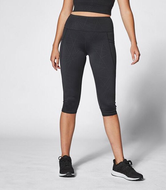 Active Crop Length Inspire Embossed Tights