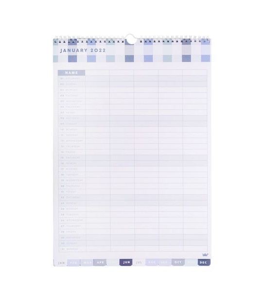 Paper Crane 2022 Family Calendar - Gingham