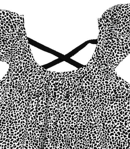 Leopard Print Cross Back Dress