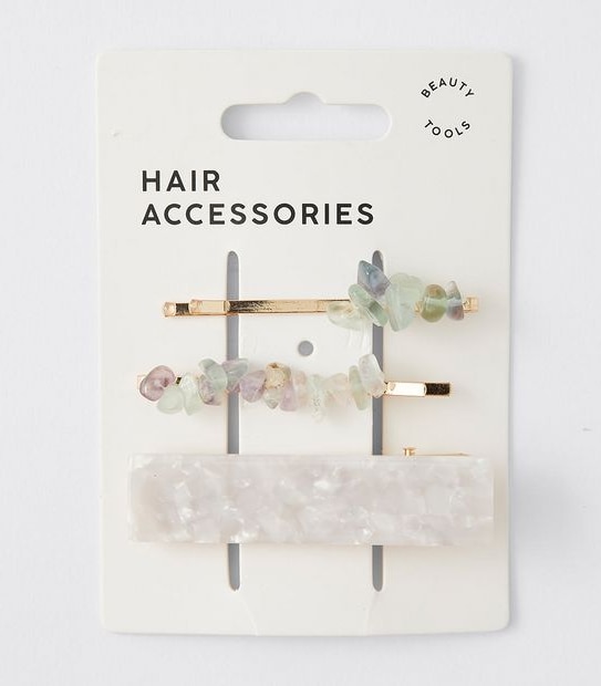 3 Pack Iridescent Hair Clips