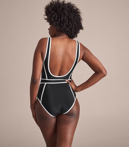 Zip Front One Piece Swim Suit