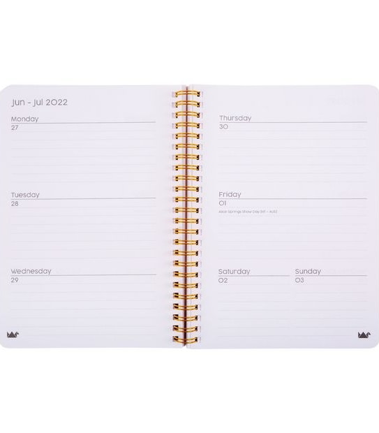 Paper Crane 2022 A5 Wiro Diary -  Week to View