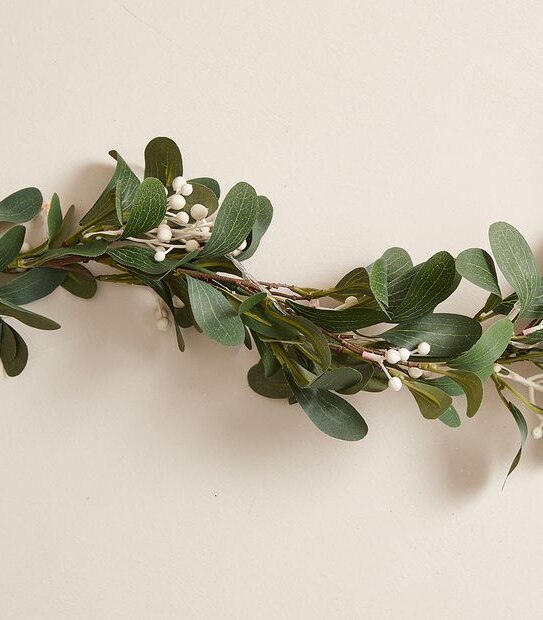 Faux White Berry LED Christmas Garland