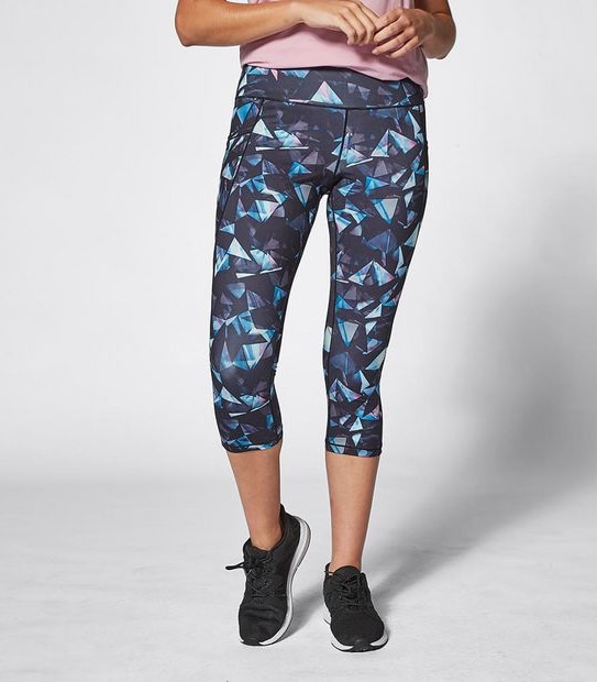Active 3/4 Length Inspire Graphic Lines Tights