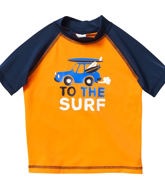 Boys' Rash Vest - Papaya 1 of 2