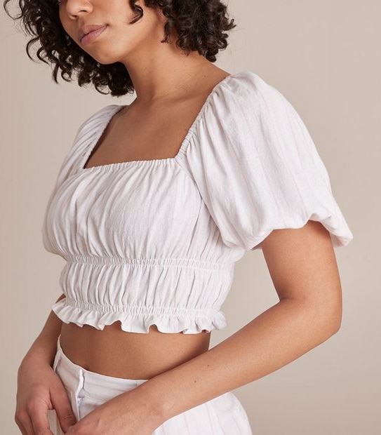 Lily Loves Short Puff Sleeve Blouse