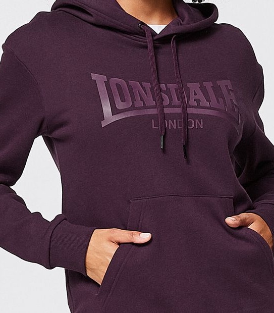 Lonsdale London Logo Hoodie - Burgundy