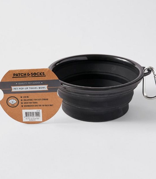 Patch & Socks Pet Pop-Up Travel Bowl