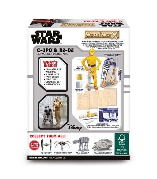 Wood WorX Star Wars - C-3PO & R2-D2 (Twin Pack)