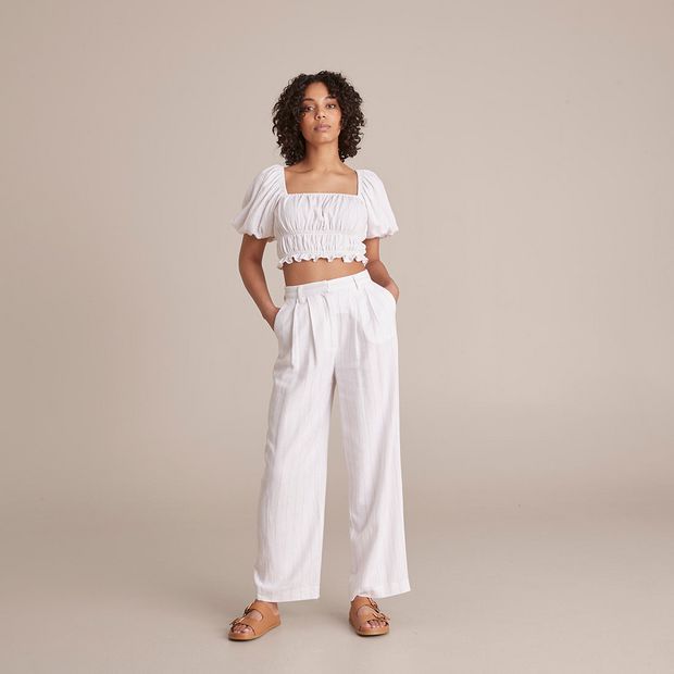 Lily Loves Short Puff Sleeve Blouse | Target Australia