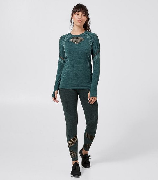 Active Seamfree Top - Arctic Green