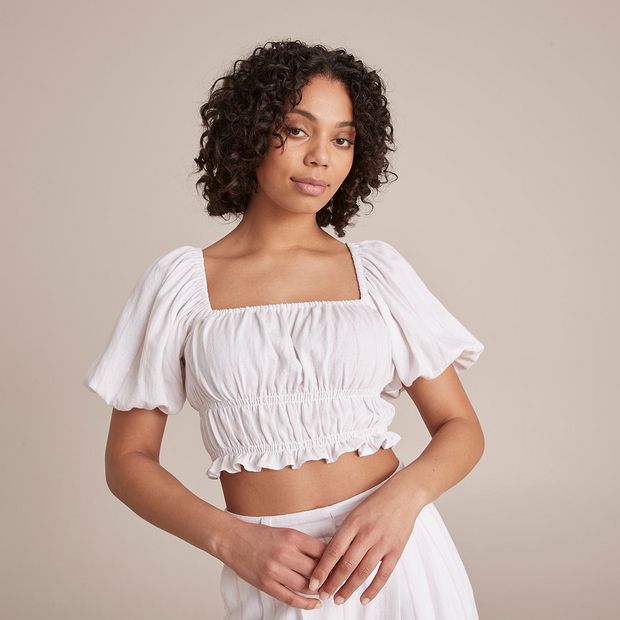 Lily Loves Short Puff Sleeve Blouse | Target Australia