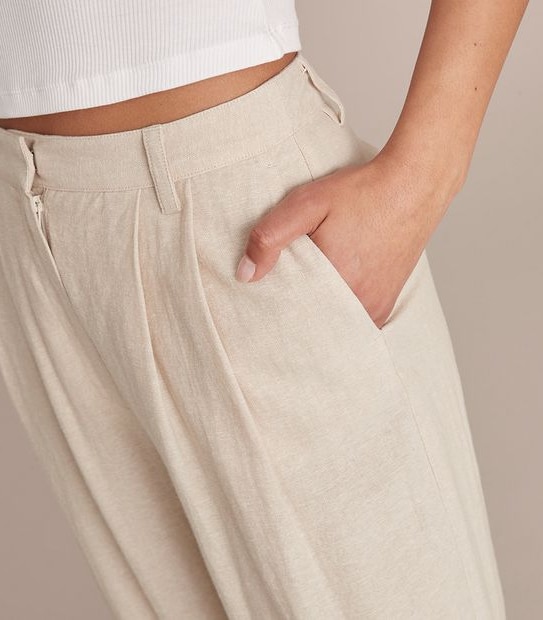 Lily Loves Linen Blend Wide Leg Trousers 5 of 5