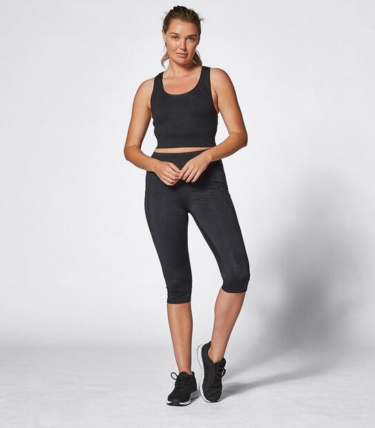 Active Crop Length Inspire Embossed Tights