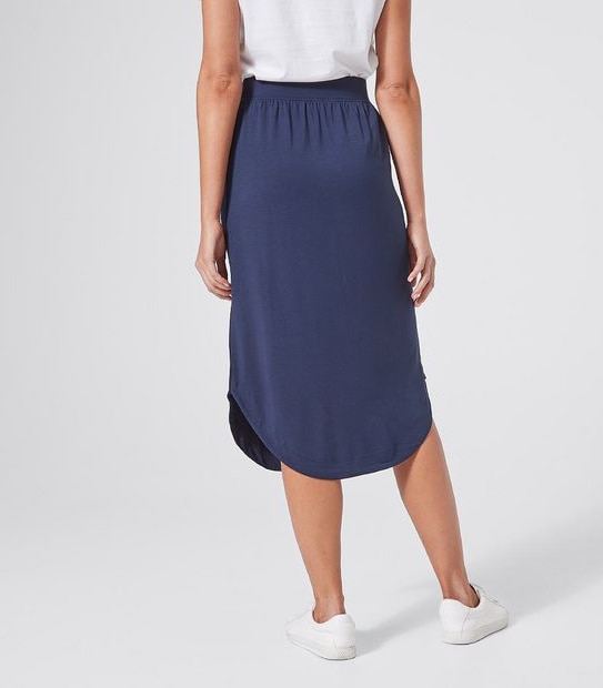 Jersey Curved Hem Skirt