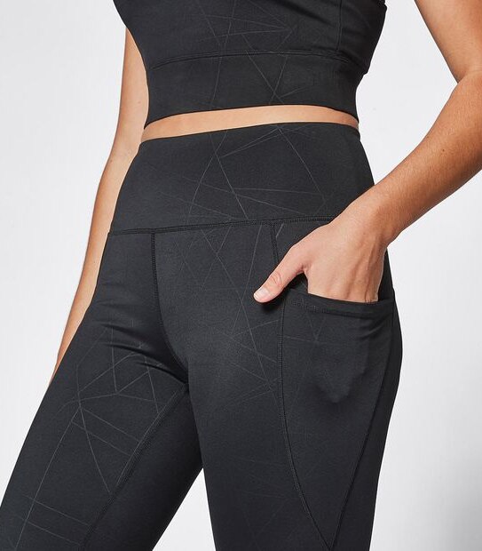 Active Crop Length Inspire Embossed Tights