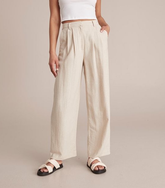 Lily Loves Linen Blend Wide Leg Trousers 1 of 5