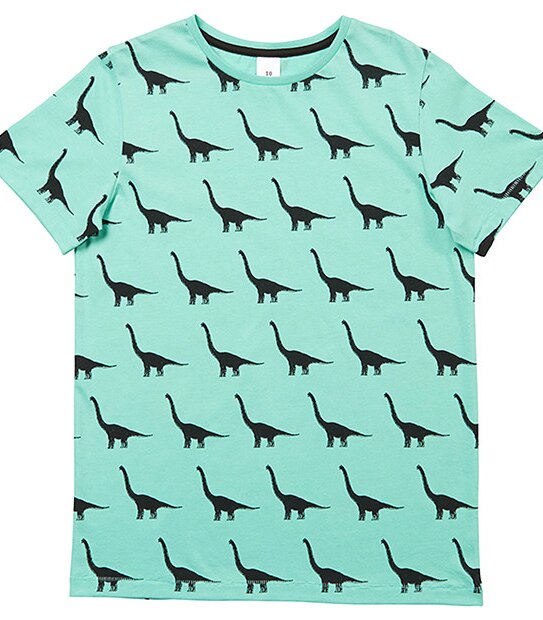 Short Sleeve Dinosaur Print T-Shirt