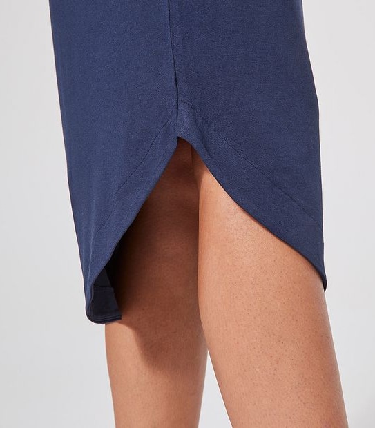 Jersey Curved Hem Skirt