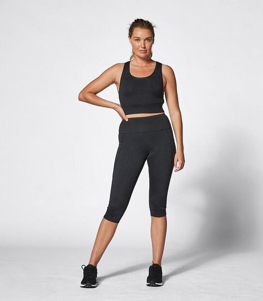 Active Crop Length Inspire Embossed Tights