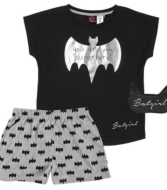Batgirl Superhero Pyjama Set With Sleep Bonus Sleep Mask