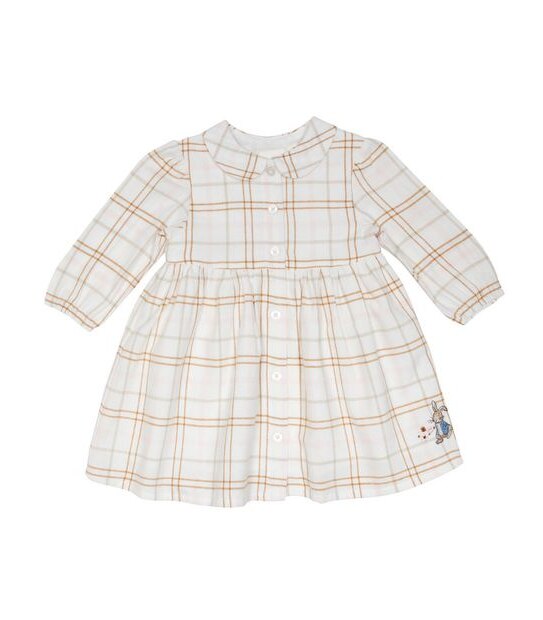 Peter Rabbit Baby Check Flannel Dress