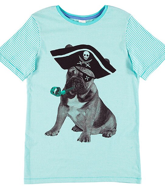 Boys' Short Sleeve Sea Pug Print T-Shirt