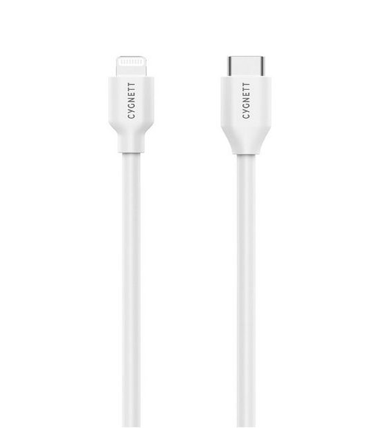 Cygnett Essentials Lightening to USB-C 1M Cable - White