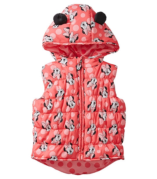 Disney Minnie Mouse Padded Puffer Vest With Ears