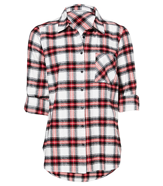 Flannelette Check Shirt - Red Multi