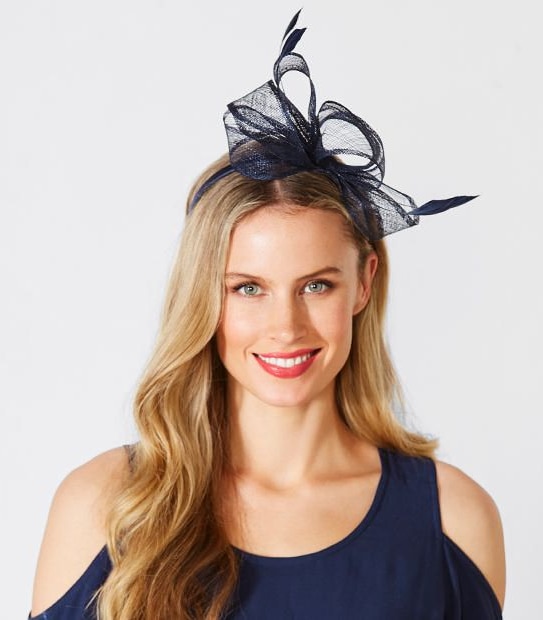 Lisa Sinemay Loop Fascinator - Blue