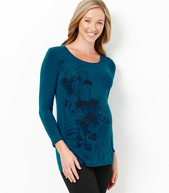 Maternity Butterfly Print Top