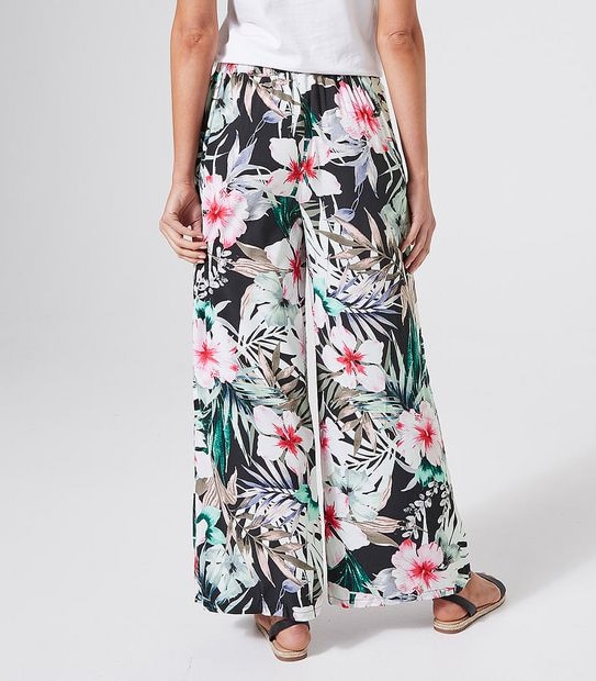Palazzo Pants - Black Floral