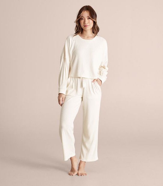 Lily Loves Cosy Ribbed Wide Leg Sleep Pants