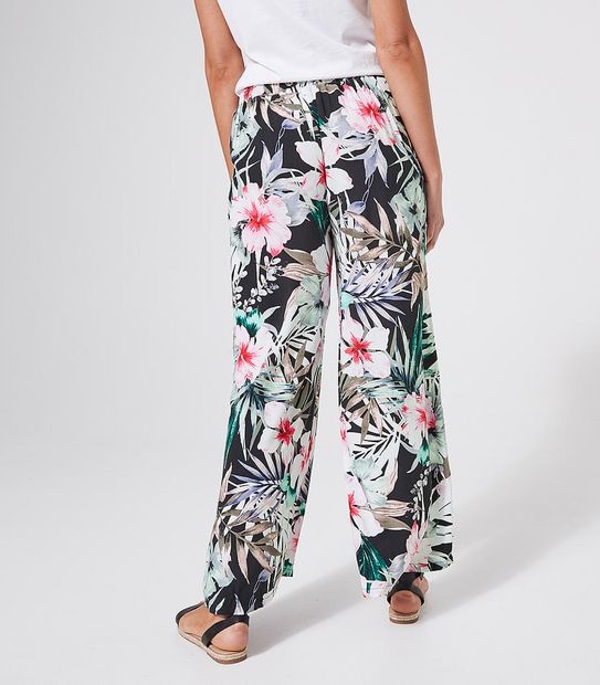 Palazzo Pants - Black Floral