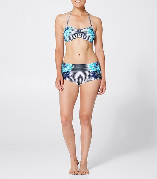 Tropical Leaf Bandeau Bikini Top 3 of 3